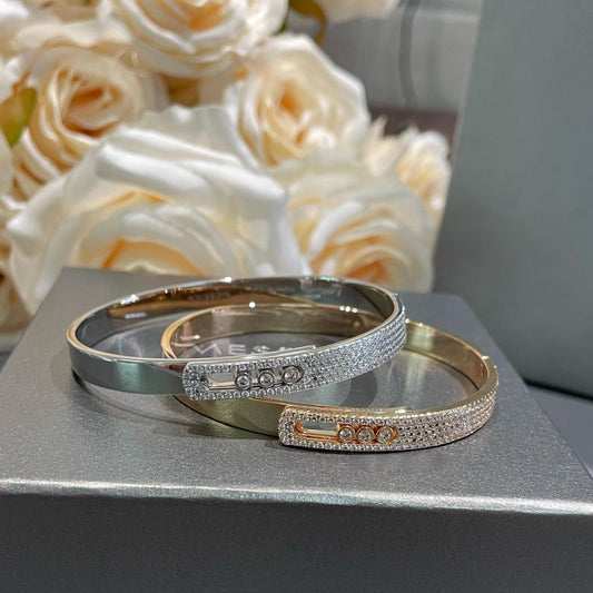 [Vintora]Move Noa Rose Gold Pavé Diamond Bangle Bracelet