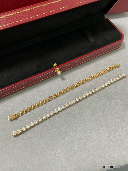 [Vintora jewelrys]TENNIS BRACELET WITH FULL DIAMOND SETTING
