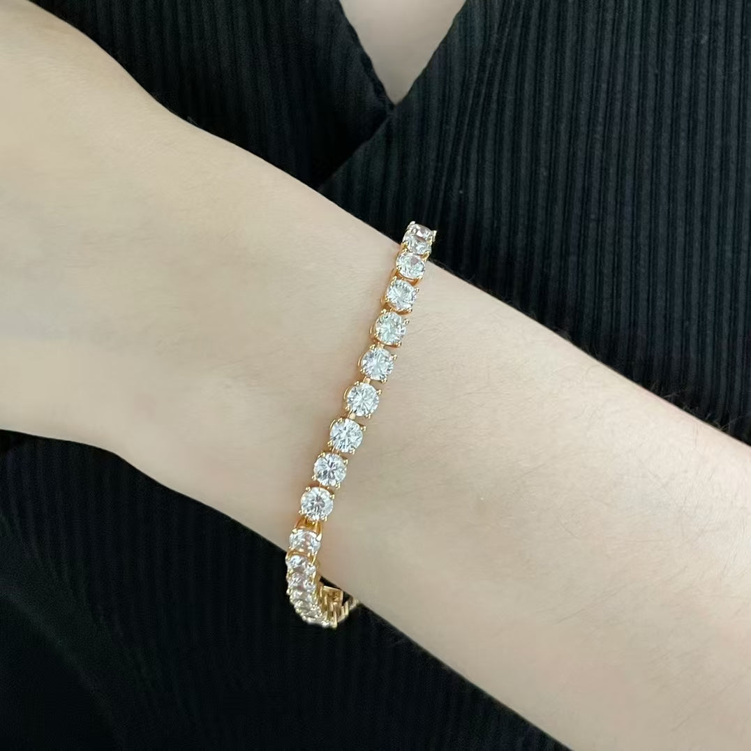 [Vintora jewelrys]TENNIS BRACELET WITH FULL DIAMOND SETTING