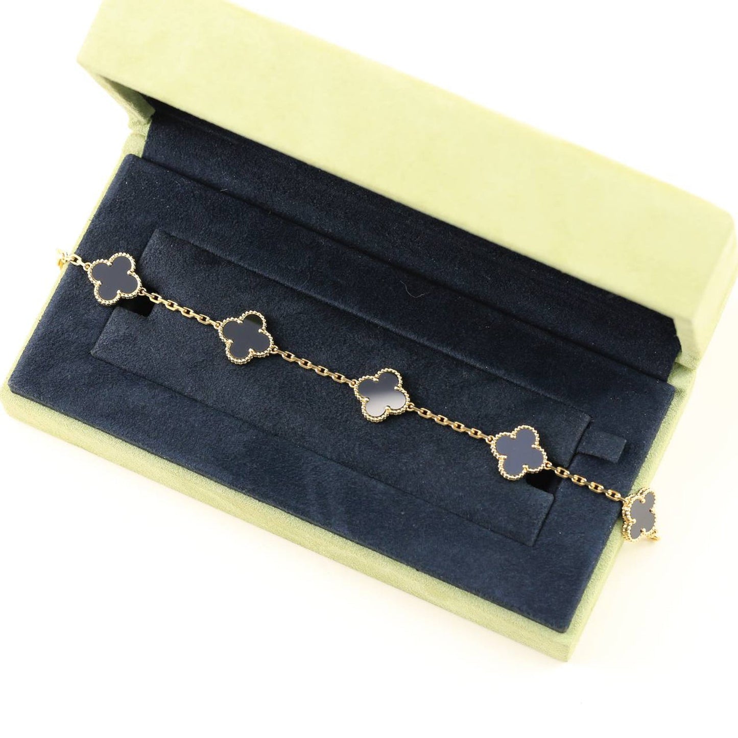 [Vintora] CLOVER 5 MOTIF ONYXS BRACELET COLLECTION