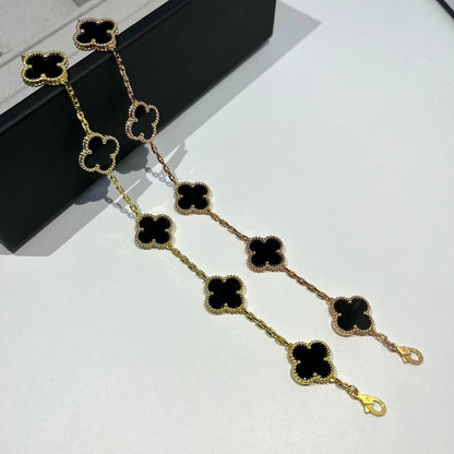 [Vintora] CLOVER 5 MOTIF ONYXS BRACELET COLLECTION