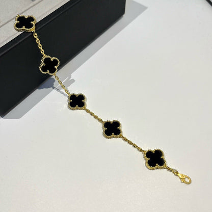 [Vintora] CLOVER 5 MOTIF ONYXS BRACELET COLLECTION