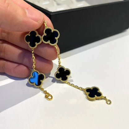 [Vintora] CLOVER 5 MOTIF ONYXS BRACELET COLLECTION