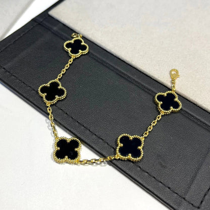 [Vintora] CLOVER 5 MOTIF ONYXS BRACELET COLLECTION