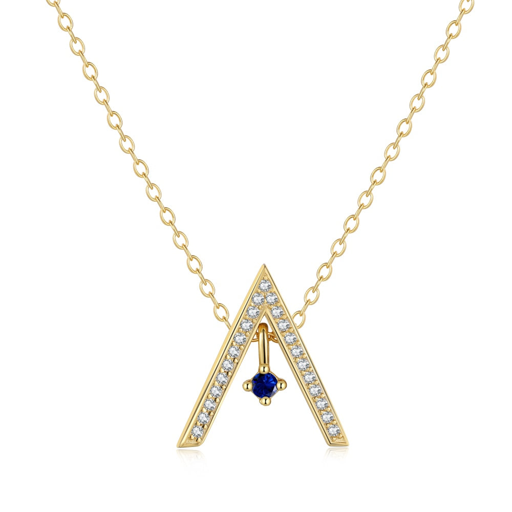 [Vintora Jewelry]Sparkling "A" Shape Necklace