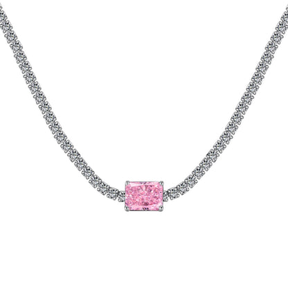 [Vintora Jewelry]2.0 carat Ornate Emerald Cut Necklace