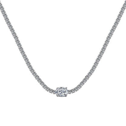 [Vintora Jewelry]1.0 Carat Shining Oval Cut Necklace