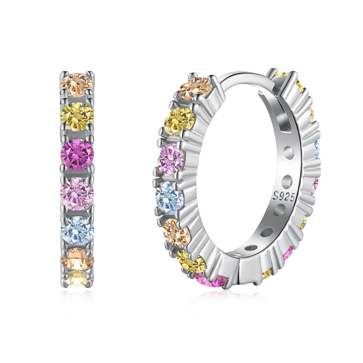 [Vintora Jewelry]Radiant Colorful Round Cut Earrings