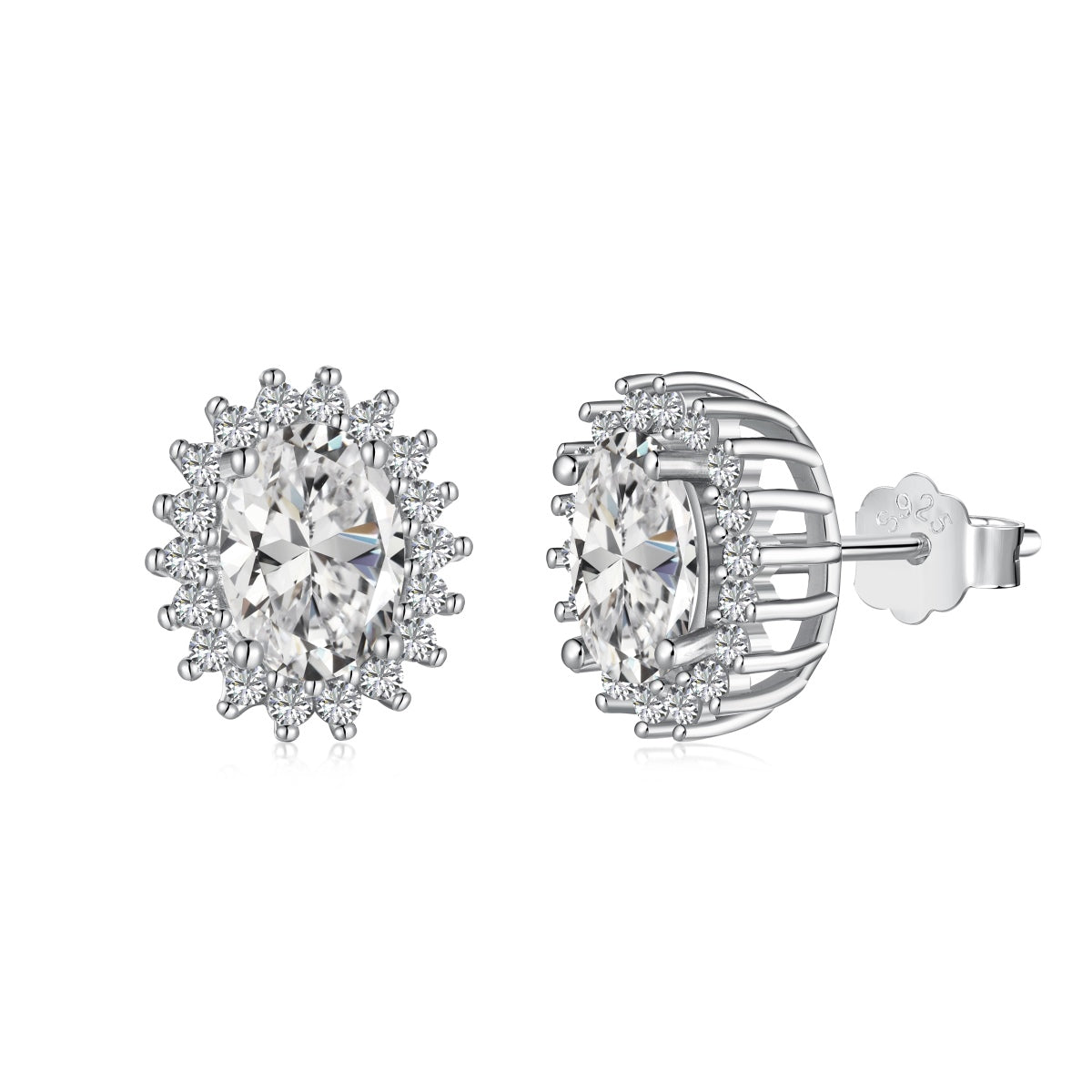 [Vintora Jewelry]Delicate Radiant Oval Cut Daily Earrings