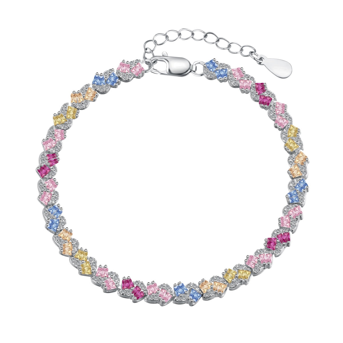 [Vintora Jewelry]Ornate Colorful Flower Shape Party Bracelet