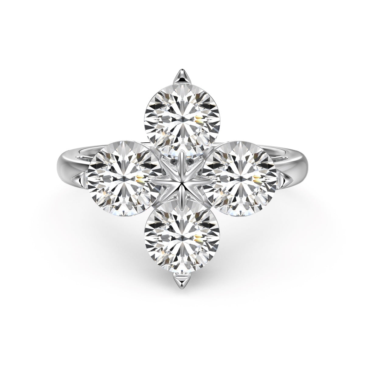 [Vintora Jewelry]Four-Leaf Clover Eight-Pointed Star Ring