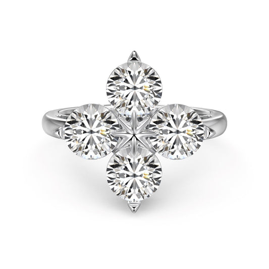 [Vintora Jewelry]Four-Leaf Clover Eight-Pointed Star Ring