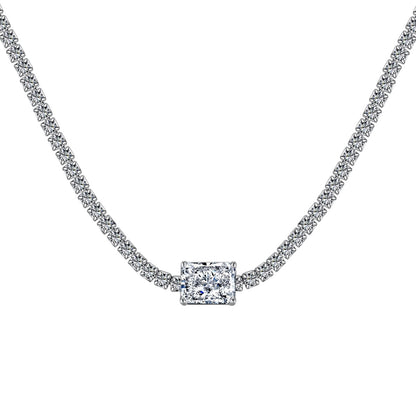 [Vintora Jewelry]2.0 carat Ornate Emerald Cut Necklace