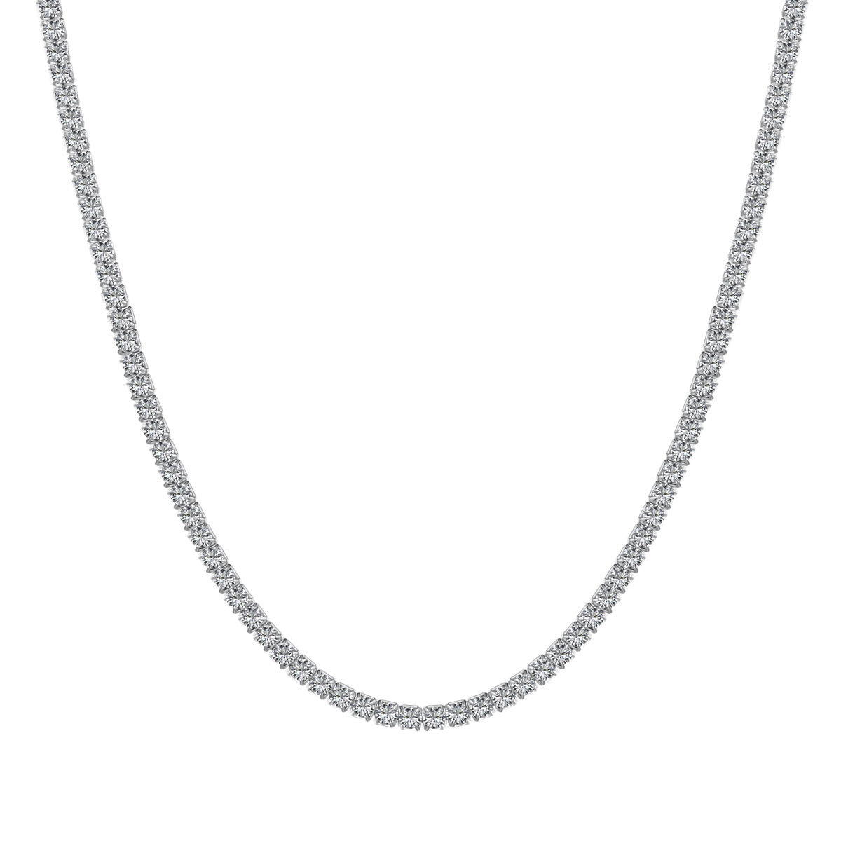 [Vintora Jewelry]Delicate Round Shape Tennis Necklace