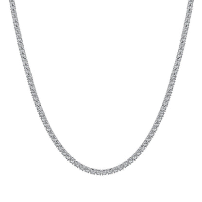 [Vintora Jewelry]Delicate Round Shape Tennis Necklace