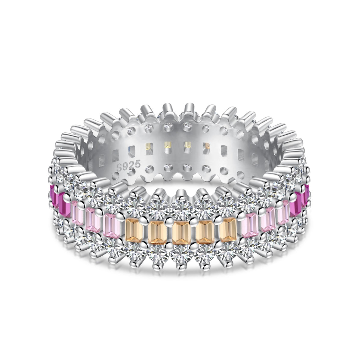 [Vintora Jewelry]Ornate Colorful Radiant Cut Daily Ring