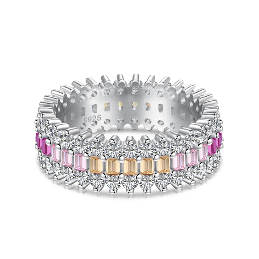 [Vintora Jewelry]Ornate Colorful Radiant Cut Daily Ring
