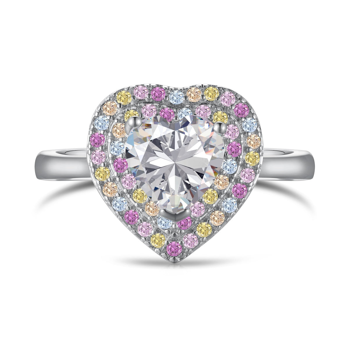 [Vintora Jewelry]Delicate Ebullient Heart Shape Wedding Ring