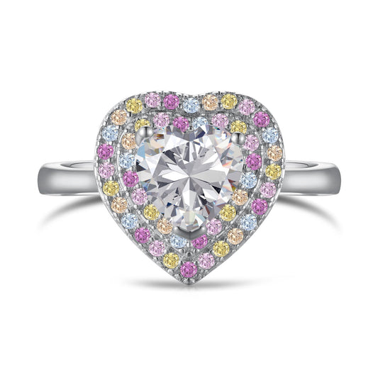 [Vintora Jewelry]Delicate Ebullient Heart Shape Wedding Ring