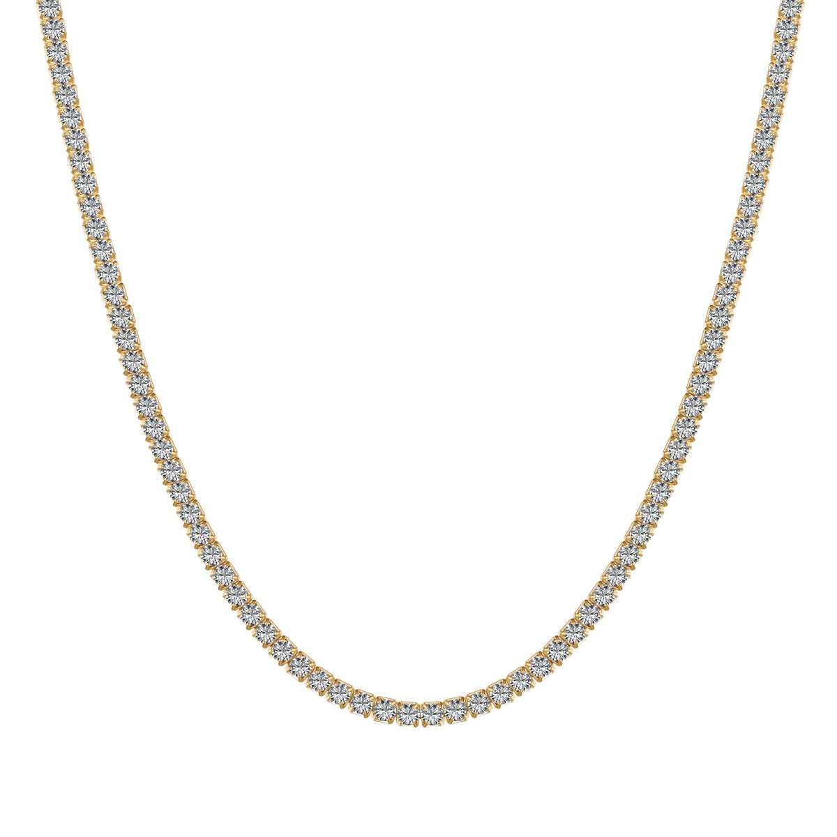 [Vintora Jewelry]Delicate Round Shape Tennis Necklace