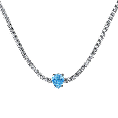 [Vintora Jewelry]1.0 carat Unique Pear Cut Tennis Necklace