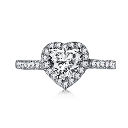 [Vintora Jewelry]Eternity Splashy Romantic Heart Shape Lover Ring