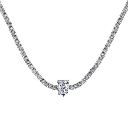 [Vintora Jewelry]1.0 carat Unique Pear Cut Tennis Necklace