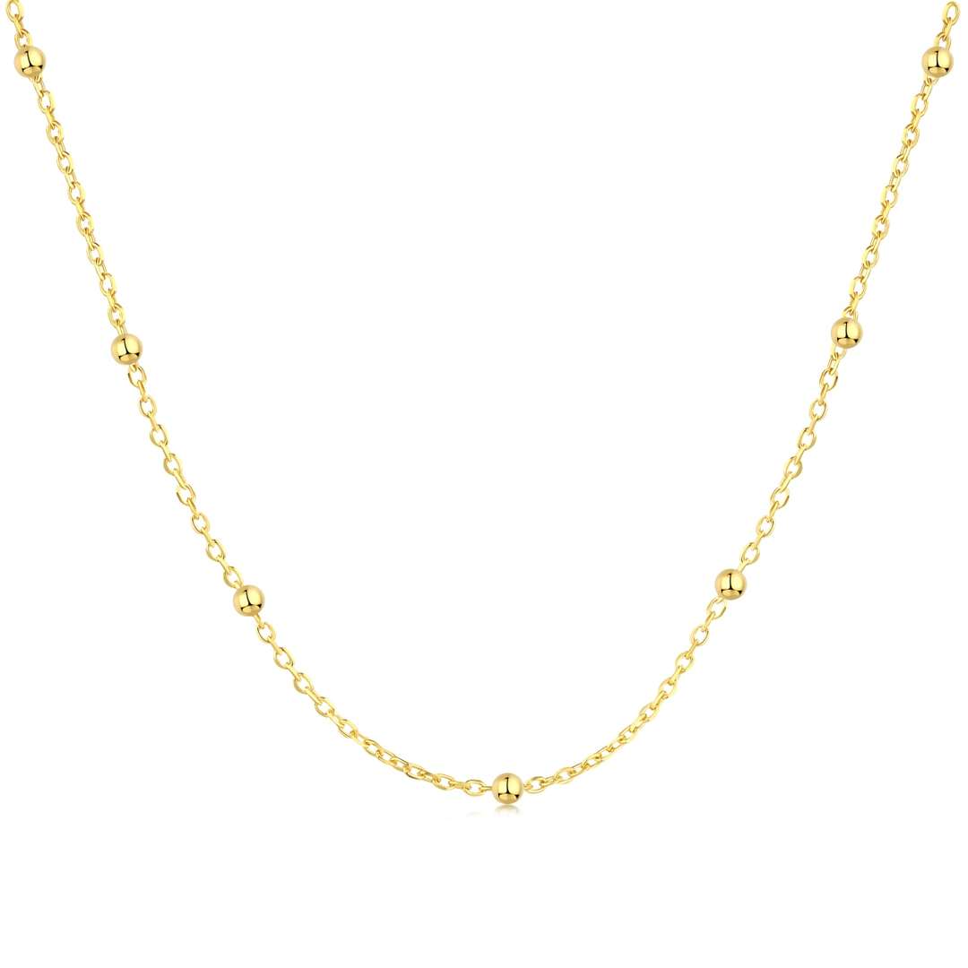 [Vintora Jewelry]Small Bead Clavicle Chain Simple Necklace