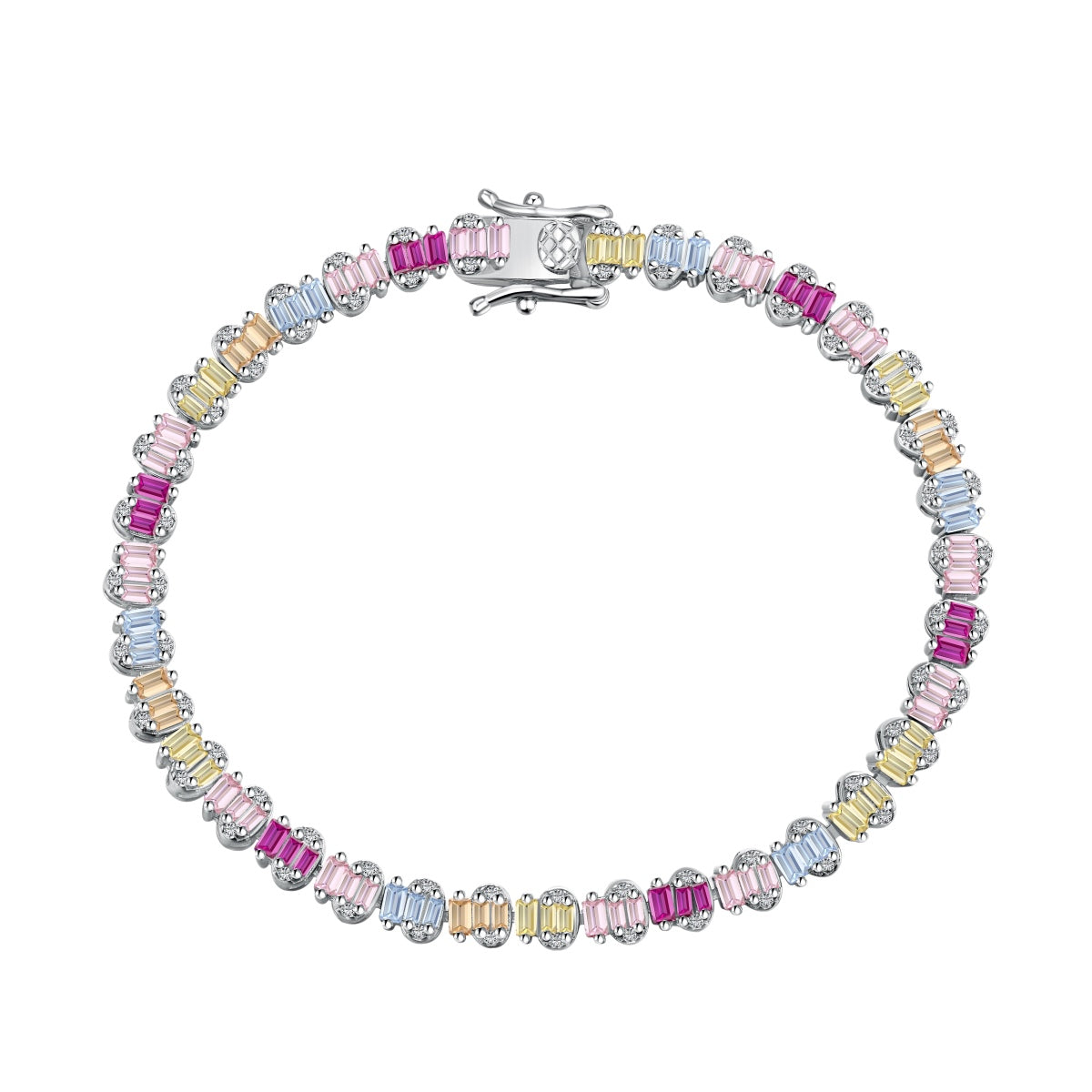 [Vintora Jewelry]Delicate Colorful Emerald Cut Party Bracelet