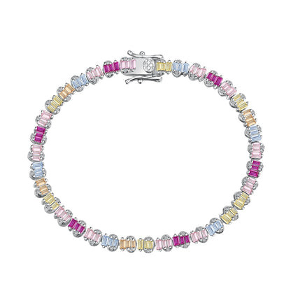 [Vintora Jewelry]Delicate Colorful Emerald Cut Party Bracelet