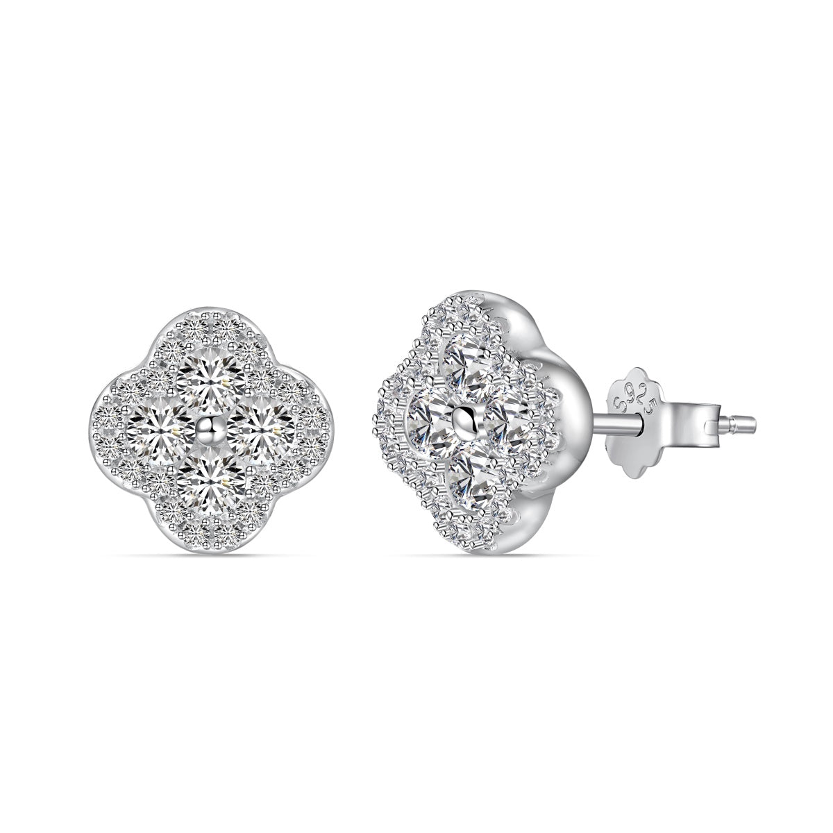 [Vintora Jewelry]Four-Leaf Clover Flower Shaped Earrings