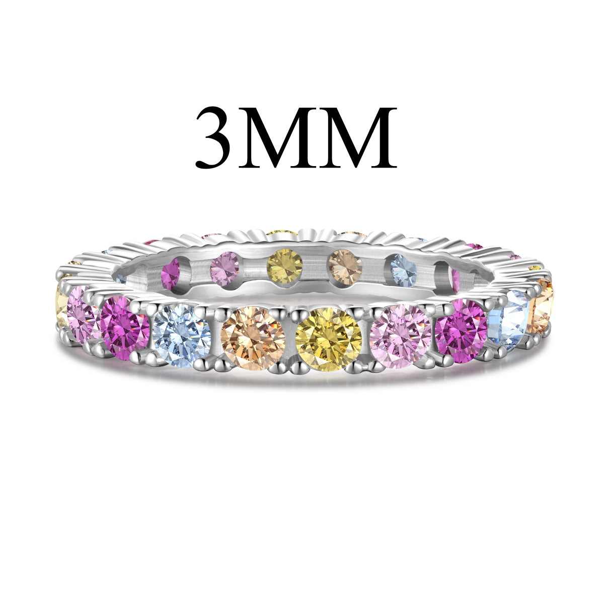 [Vintora Jewelry]Dazzling Lustrous Round Cut Tennis Ring