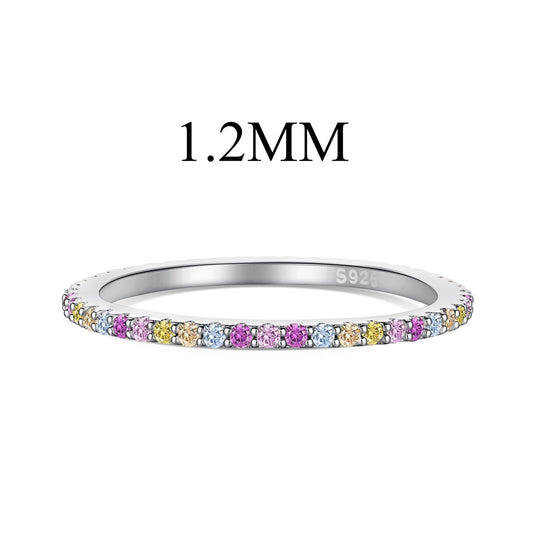 [Vintora Jewelry]Ornate Colorful Round Cut Tennis Ring