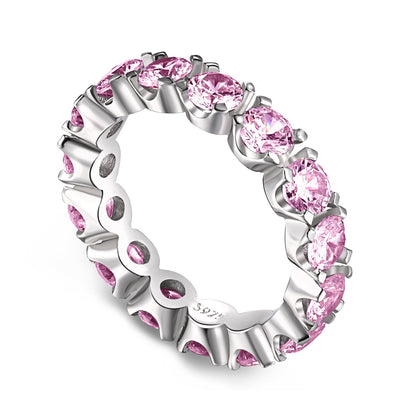 [Vintora Jewelry]Eternity Round Cut Tennis Ring