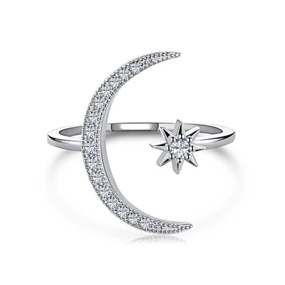 [Vintora Jewelry]Eternity Moon & Star Ring
