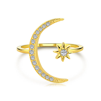 [Vintora Jewelry]Eternity Moon & Star Ring