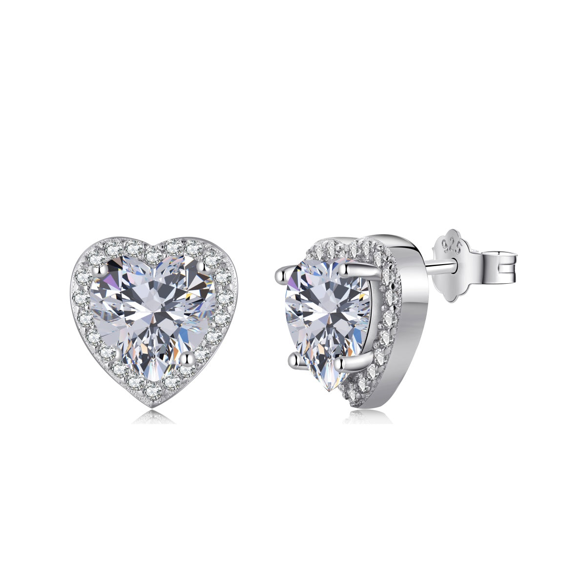 [Vintora Jewelry]Sparkling Heart Shape Lover Earrings