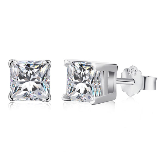 [Vintora Jewelry]1.0 Carat Radiant Princess Cut Wedding Earrings