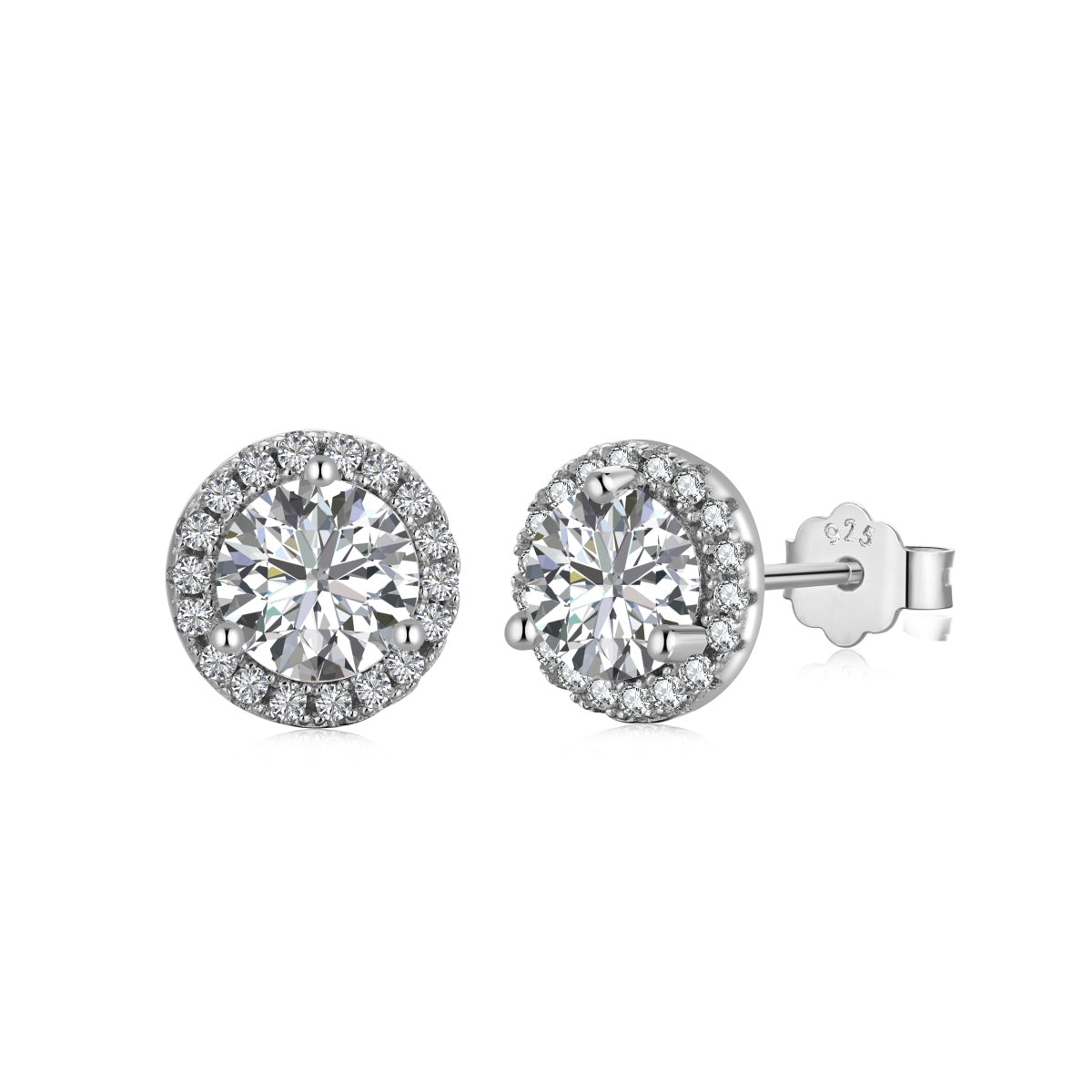 [Vintora Jewelry]Classic Princess Round Shape Earrings