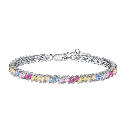 [Vintora Jewelry]Ornate Sparkling Multi Cut Party Bracelet