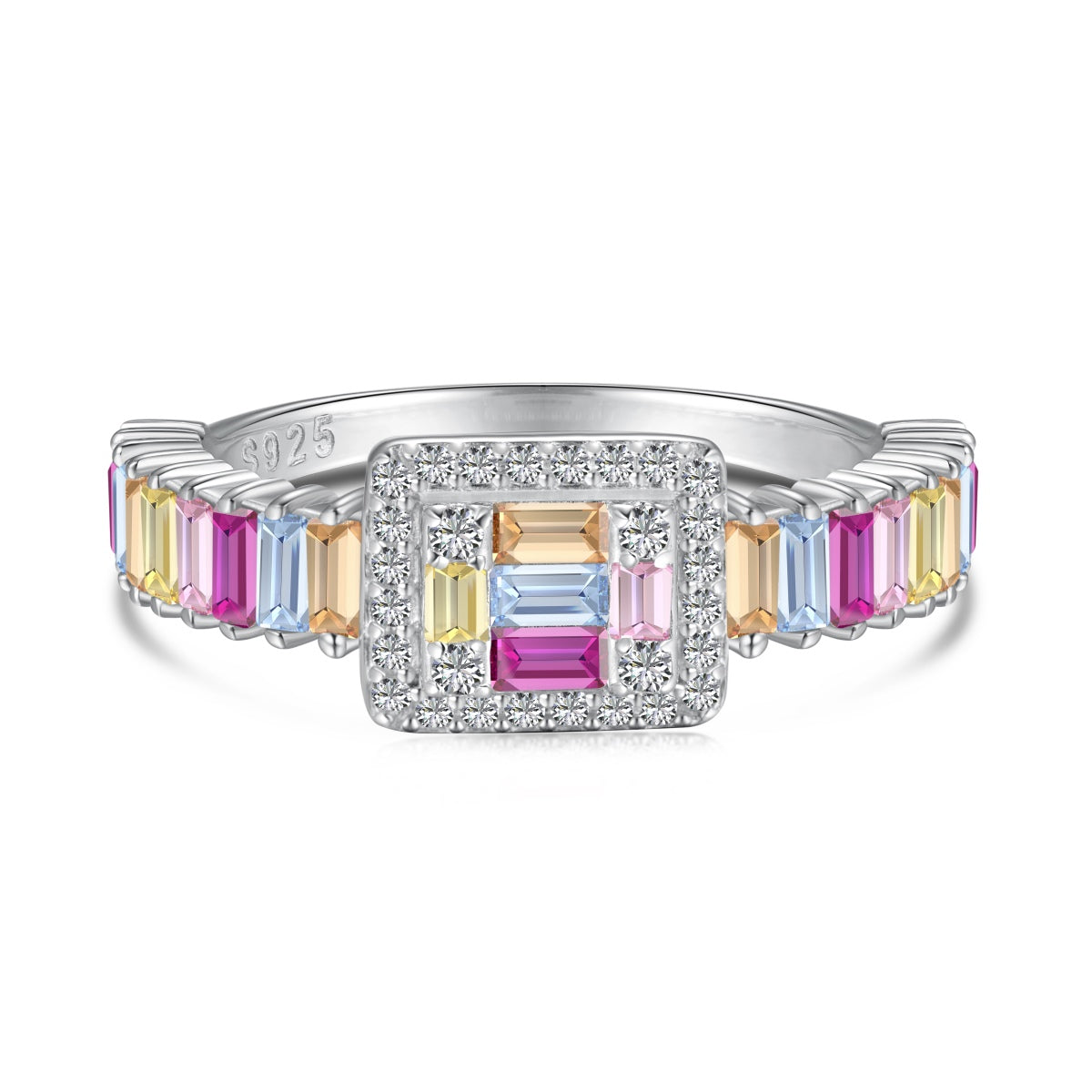 [Vintora Jewelry]Exquisite Colorful Radiant Cut Party Ring