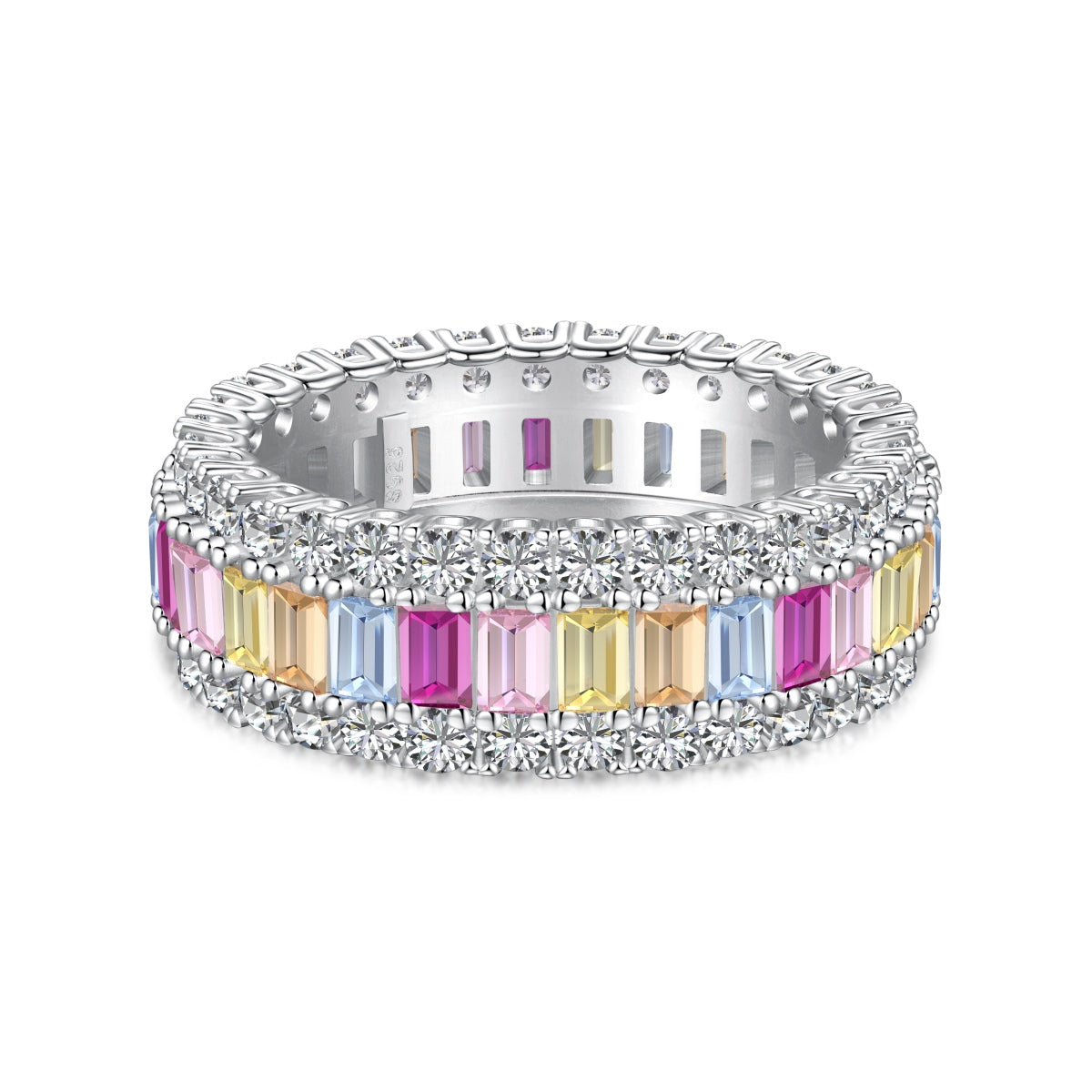 [Vintora Jewelry]Dainty Colorful Radiant Cut Daily Ring
