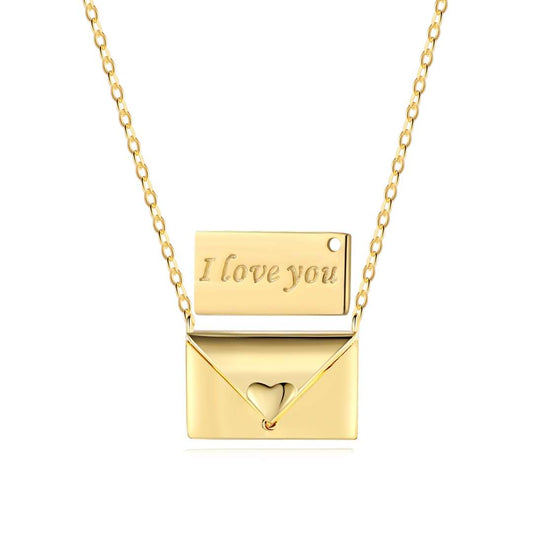[Vintora Jewelry]Envelope Heart Shape Mother's Day Necklace