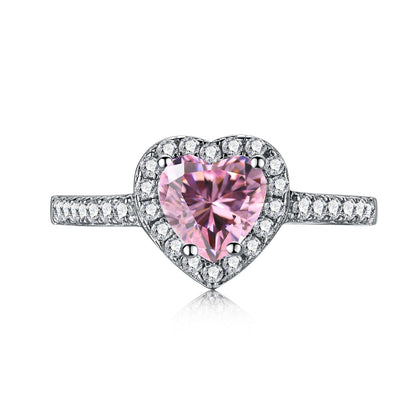 [Vintora Jewelry]Eternity Splashy Romantic Heart Shape Lover Ring