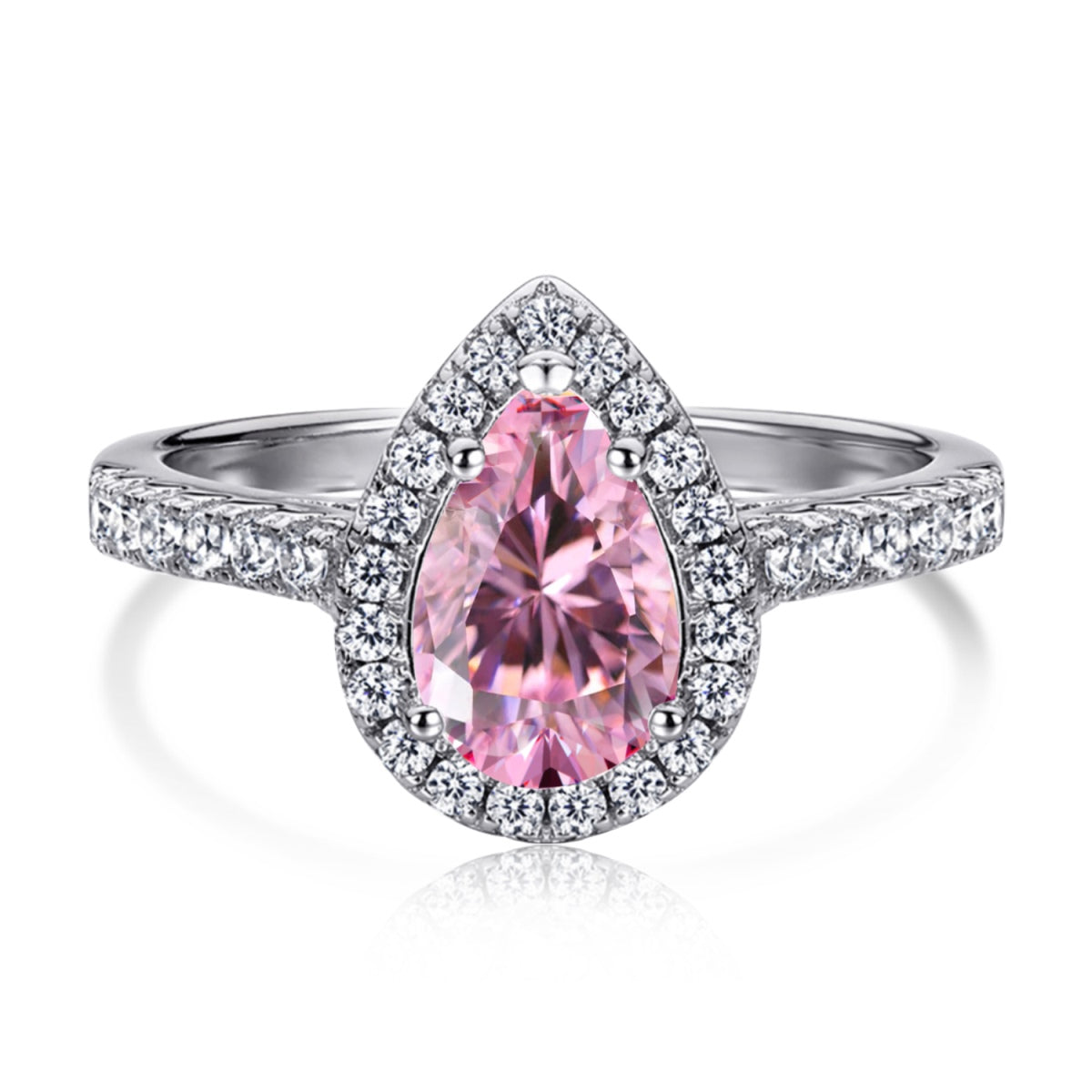 [Vintora Jewelry]1.0 Carat Luxurious Resplendent Water Drop Shape Wedding Ring