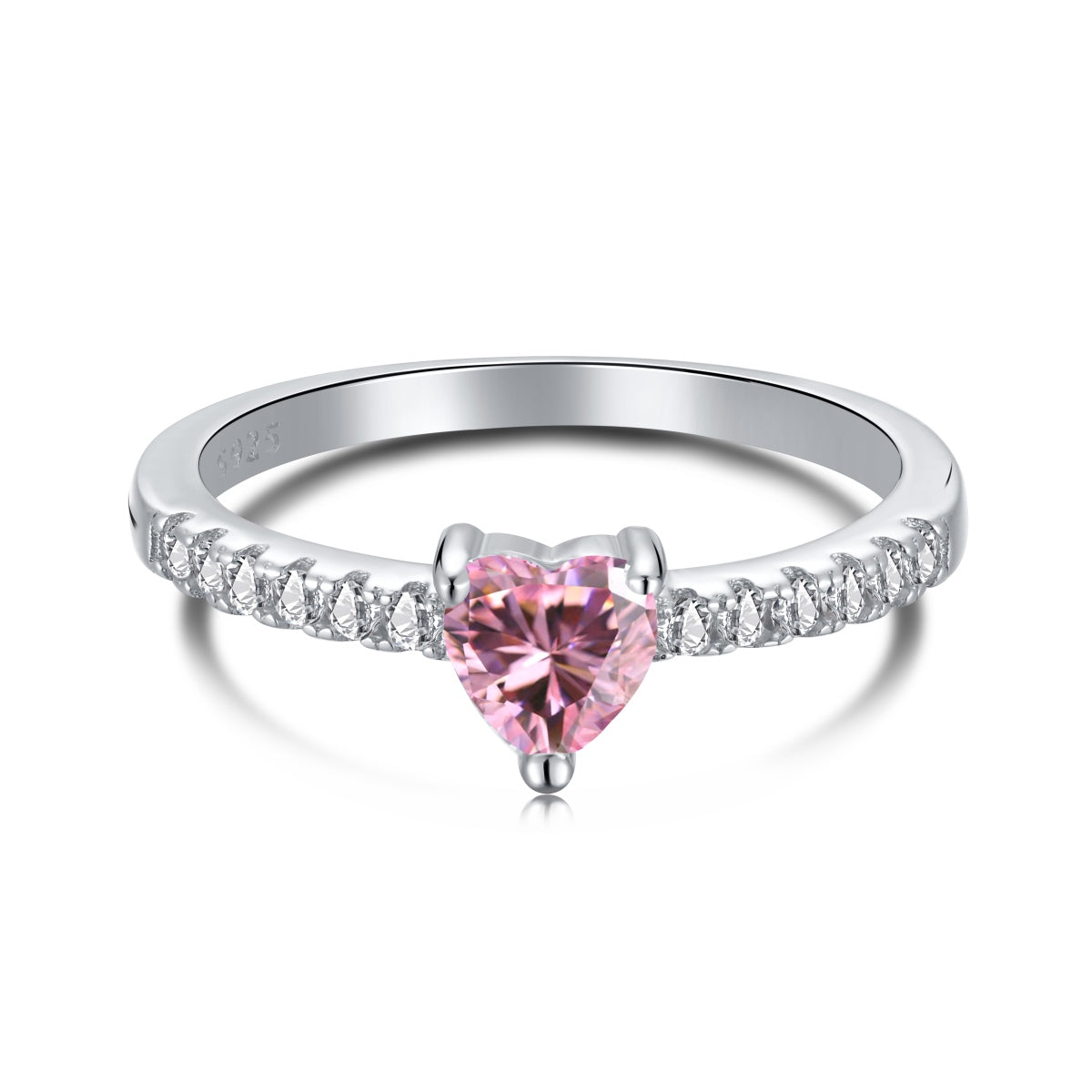 [Vintora Jewelry]0.5 Carat CaratEternity Charming Heart Shape Lover Ring