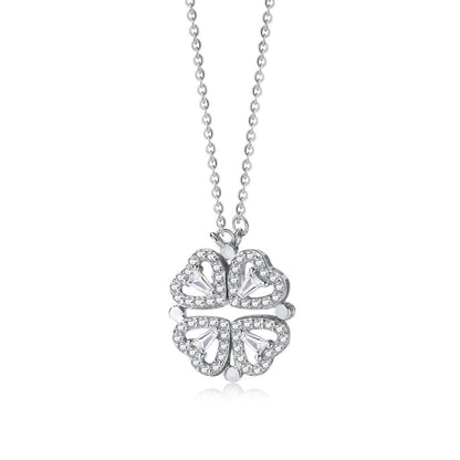 [Vintora Jewelry]Ornate Heart Cut Flower Shape Necklace