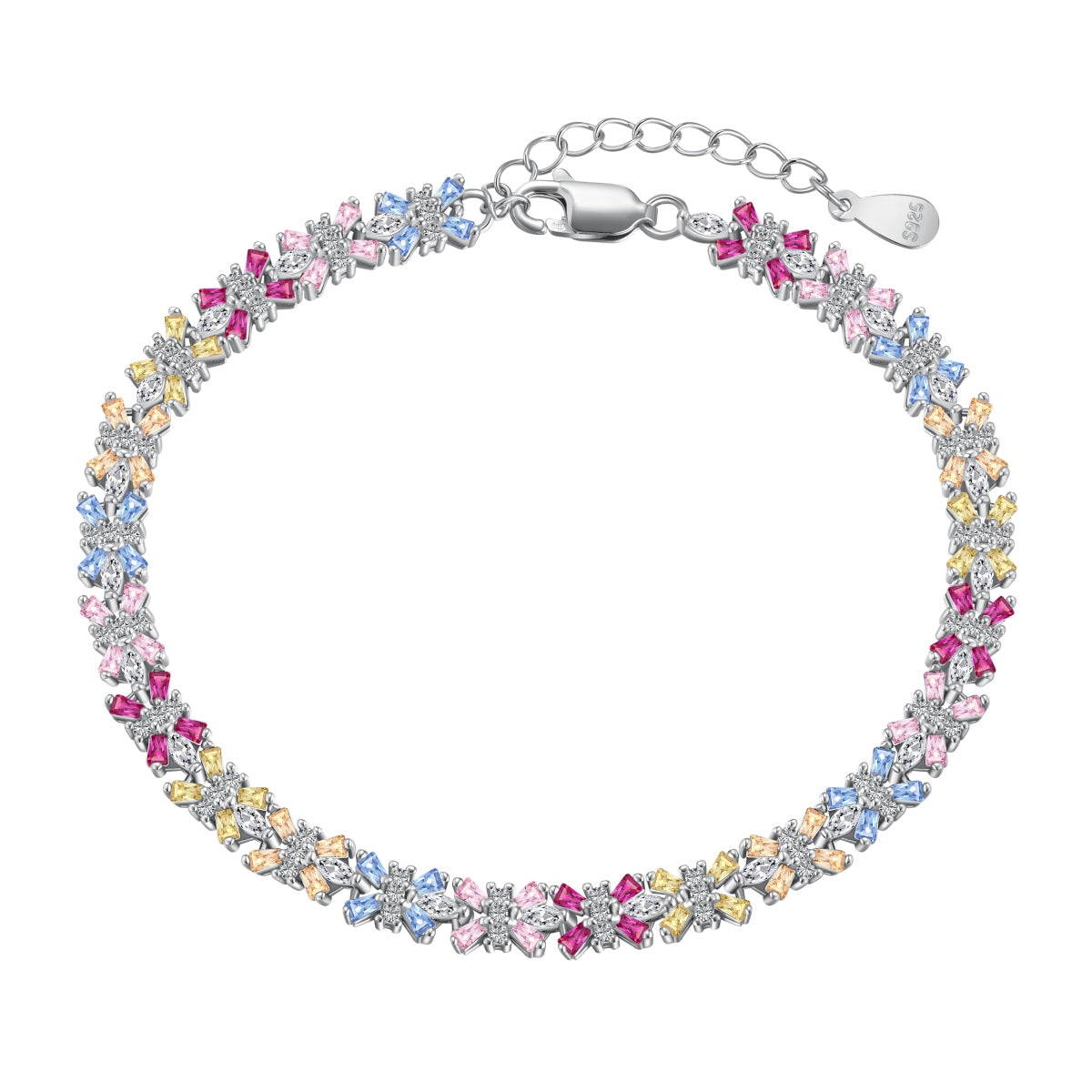 [Vintora Jewelry]Radiant Colorful Emerald Cut Party Bracelet