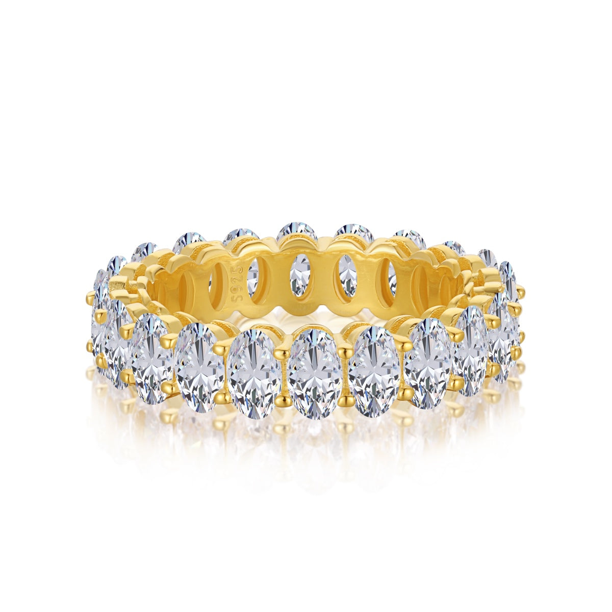 [Vintora Jewelry]Ornate Oval Cut Tennis Ring