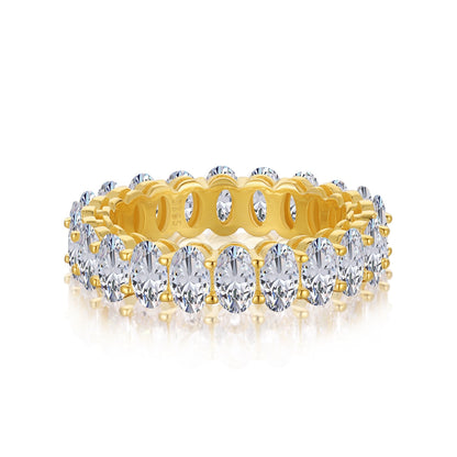 [Vintora Jewelry]Ornate Oval Cut Tennis Ring